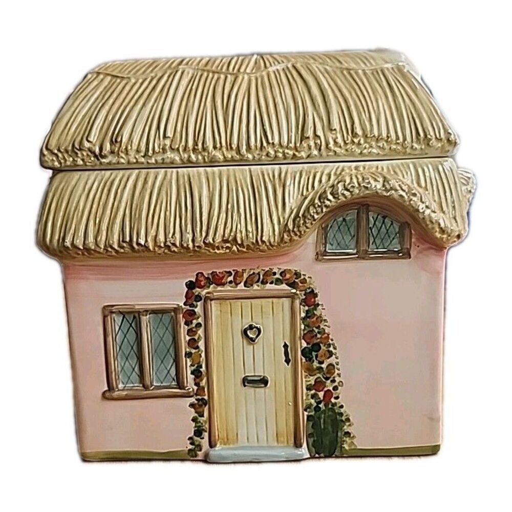 Vintage Pfaltzgraff Circle of Kindness Old Meadow Lane Cottage Cookie Jar